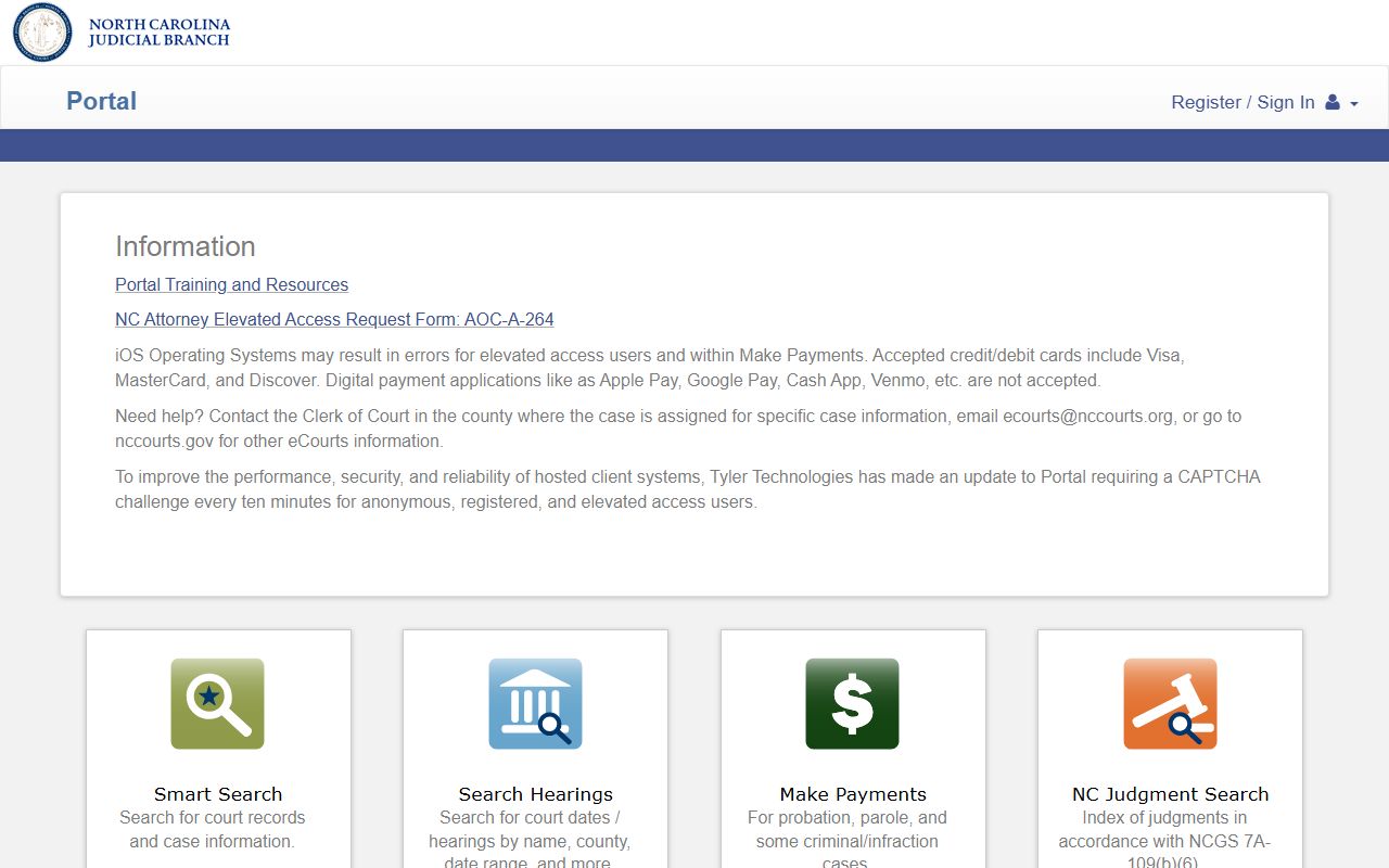 Buncombe County court records after arrest NC eCourts Portal search